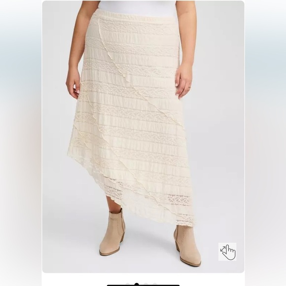 Maxi Asymmetrical Lace Skirt NWT - Picture 2 of 5